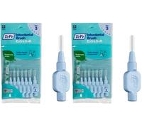 Scovolino TePe, Extra Soft, Blu, 0.6mm/ISO 3, 8pz, rimozione placca, pulizia interdentale efficace, per spazi medi (Confezione da 2)