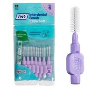Scovolino TePe, Extra Soft, Viola, 1.1mm/ISO 6, 8pz, rimozione placca, pulizia interdentale efficace, per spazi larghi