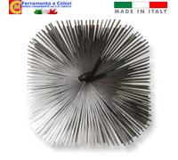 Scovolo Canna Fumaria Quadro Piatto da 20 a 30 cm Camino Stufa in Acciaio F