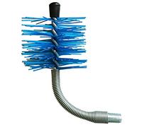 SCOVOLO IN NYLON CURVO Ø MM 80 SPAZZOLA PER PULIZIA STUFE STUFA A PELLETS TUBI
