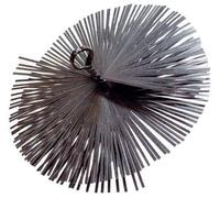 Scovolo per camini tondo Ø 20 cm in acciaio con anello e attacco filettato 12 MA