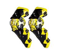 Scoyco Ginocchiere per ciclismo da motociclista Protezioni per gambe da corsa per motocross Equipaggiamento protettivo per motocross Enduro Cinghie in velcro regolabili ed elastiche 2 pezzi (giallo)