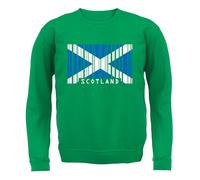 Scozia Codice a Barre Bandiera - Bambini Felpa/Maglione - Scozzese Edimburgo