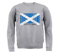 Scozia Codice a Barre Bandiera - Bambini Felpa/Maglione - Scozzese Edimburgo