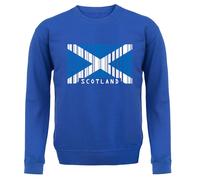 Scozia Codice a Barre Bandiera - Bambini Felpa/Maglione - Scozzese Edimburgo