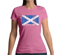 Scozia Codice a Barre Bandiera - T-Shirt - Scozzese Edimburgo Città Love