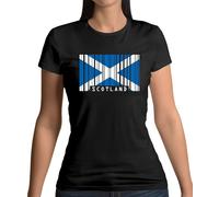 Scozia Codice a Barre Bandiera - T-Shirt - Scozzese Edimburgo Città Love