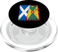 Scozia Grenada Mezza Bandiera Scottish Grenadian Heritage PopSockets PopGrip per MagSafe