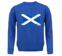 Scozia Grunge Stile Bandiera - Bambini Felpa/Maglione - Edingburgh Glasgow Paese