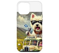 Scozia, Highlands, Westie, cartone animato illustrato Custodia per iPhone 12 Pro Max