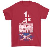 Scozia il Mio Roots Are Scozzese Uomo T-Shirt 100% Cotone