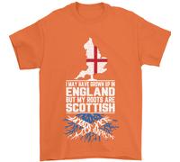 Scozia il Mio Roots Are Scozzese Uomo T-Shirt 100% Cotone