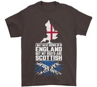 Scozia il Mio Roots Are Scozzese Uomo T-Shirt 100% Cotone