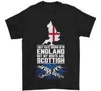 Scozia il Mio Roots Are Scozzese Uomo T-Shirt 100% Cotone