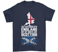Scozia il Mio Roots Are Scozzese Uomo T-Shirt 100% Cotone