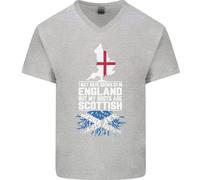 Scozia Le Mie Radici Sono Scozzesi Maglietta In Cotone A V