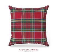 SCOZIA QUADRO GRANDE ROSSO Cuscino arredo Natalizio / Natale - Cieffepi Home Co