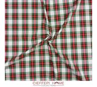 SCOZIA QUADRO MEDIO BIANCO Tessuto al metro Natalizio Natale alt. cm 280 - CFP H