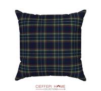 SCOZIA QUADRO MEDIO BLU Cuscino arredo Natalizio / Natale - Cieffepi Home Colle