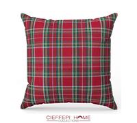 SCOZIA QUADRO MEDIO ROSSO Cuscino arredo Natalizio / Natale - Cieffepi Home Col