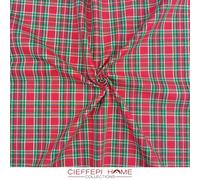 SCOZIA QUADRO MEDIO ROSSO Tessuto al metro Natalizio Natale alt. cm 280 - CFP HO