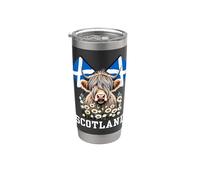 Scozia Scottish Highland Cow Scottish Ancestry Vacation Bicchiere termico in acciaio inox doppia parete