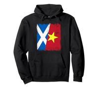 Scozia Vietnam Half Flag Storia vietnamita Scozzese Felpa con Cappuccio