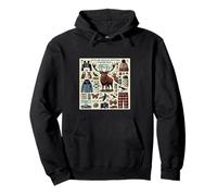 Scozzese, Fauna Selvatica, Scozia, Cartone Animato Illustrated Felpa con Cappuccio