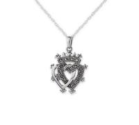 Scozzese Luckenbooth Pendente Argento Con Marcasite E Catenina Argento Sterling