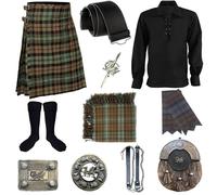 Scozzese Uomo 10 Pezzi Antico Dragon Sporran Kilt Completo Matrimonio Kilt Set