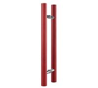 Scpantkend Double Sided H Shape Round Bar Push Pull Door Handle,Solid Wood for Glass Gate, Shower Kindergarten Office(Red,100cm/3.3ft)