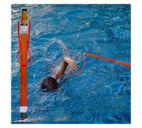 Scpantkend Orange High Visibility Emergency Rescue Rod Night Luminous & Reflective Design, Water Rescue Pole Load 264lbs, FRP Pool Safety Hook 4-21.3ft Adjustable(Longest 18ft/5.5m)