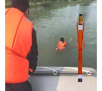 Scpantkend Portable Lifesaving Pole with Reflective Strip, 4.5M 5.5M 6.5M Water Retractable Rescue Pole, Multi-Purpose Pool Pole for Swim Club/Water Park/Yacht(14.8ft/4.5m)