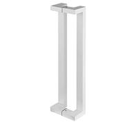 Scpantkend Push Pull Door Handles for Interior Exterior Doors Bathroom,Double Sided Sliding Barn Door Handle, Contemporary Commercial Stainless Steel(White,80cm/31.5in)