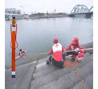 Scpantkend Rescue Pole Rod Load 120 kg, Telescopic Rescue Life Pole for Help Drowning Swimmer, High Visibility Swimming Pool Safety Pole for Lake/Boat/Beach(650cm/21.3ft)