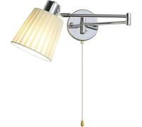 Scpantkend Retro Wall Light Rocker Arm Silver Bedside Fixed Wiring Wall Sconces, Creative Bedroom Bedside Living Room Farmhouse Wall Lamp, Study Telescopic Folding Reading Lamp