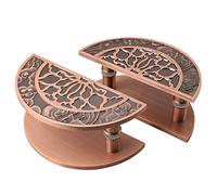 Scpantkend Semicircular Heavy Duty Double- Side Contemporary Wood/Glass Door Push Pull Bar Handle,for Interior & Exterior Gate, Aluminum(40cm/16in)