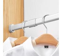 Scpantkend Telescopic Closet Rail Holder Oval Pole for Wardrobes Checkroom, Space-Saving Drying Bars with End Caps(B,85cm-150cm/33.5in-59in)