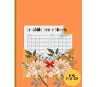 Scrabble Score Sheets: Large Print 100+ Score Pads for Scorekeeping, Size 8.5x 11 inches