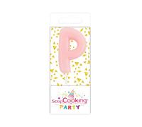 SCRAP COOKING 0575 Mini Candela P Rosa per Torta di Compleanno H3,5 cm in paraffina, Cera