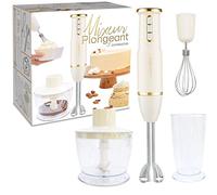 SCRAP COOKING 3889 - Frullatore a immersione multifunzione 3 in 1: frullatore, frusta e tritatutto elettrico, frullatore a immersione con accessori, per pasticceria, creme, frullati, salse, opaco e