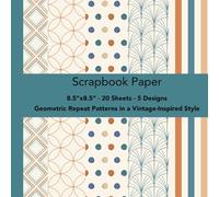 Scrapbook Craft Paper - Geometric Repeat Patterns in a Vintage-Inspired Style