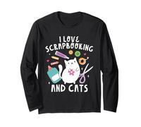 Scrapbook Crafter Funny I Love Scrapbooking And Cats Maglia a Manica