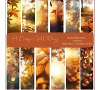 Scrapbook Paper: A Crisp Fall Day: 24 Sheets of Single Sided, 8.5” X 8.5”, Craft Paper Pad for Scrapbooking