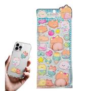 Scrapbook Sticker, 3D Tactile Experience Cartoon Themed Decorative Stickers, Creative Decals for Journal, Ledger Book Crafts, Cute Waterproof Sticker Pack for Water Cup, Laptop, Guitar, Notebook Decor