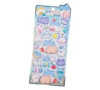 Scrapbook Sticker, 3D Tactile Experience Cartoon Themed Decorative Stickers, Creative Decals for Journal, Ledger Book Crafts, Cute Waterproof Sticker Pack for Water Cup, Laptop, Guitar, Notebook Decor