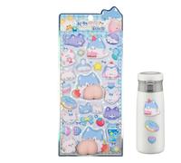 Scrapbook Sticker, 3d Tactile Experience Cartoon Themed, Journal Ledger Book Decal, Decorative Design, Waterproof Feature, Craft Tool, Creative Accessory for Laptops, Cups, Guitars 8.46x3.74 Inches