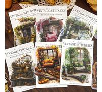 Scrapbook Stickers Accessori,60pcs Giardino Fiori Piante Elementi decorativi Aesthetic Sticker Scrapbook Set per album fotografici, scrapbooking, accessori Bullet Journal, calendario, fai da te