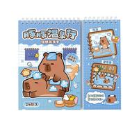 Scrapbook Stickers Aesthetic - Cute Capybara Journaling Set | Adorable Cartoon Scene Stickers with Die-Cut Edges for Diary, Planner, and Notebook Decoration | Creative Scrapbooking Accessories