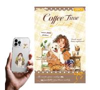 Scrapbook Stickers,Waterproof Design Flexibility Reliable Aesthetic Scrapbooking Supplies - 15 x 10 cm Water Bottle Stickers Portatili, for Calendar Planner Water Bottle Laptop Book Notebook